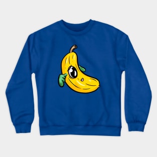Cartoon Banana Fruit With Wings Crewneck Sweatshirt